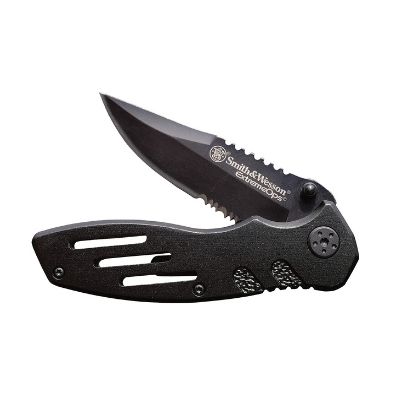 Folding Knife with 3.1in Serrated Clip Point Blade